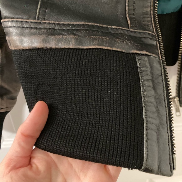 Vintage bomber-style leather jacket W’s XS - Picture 4 of 8